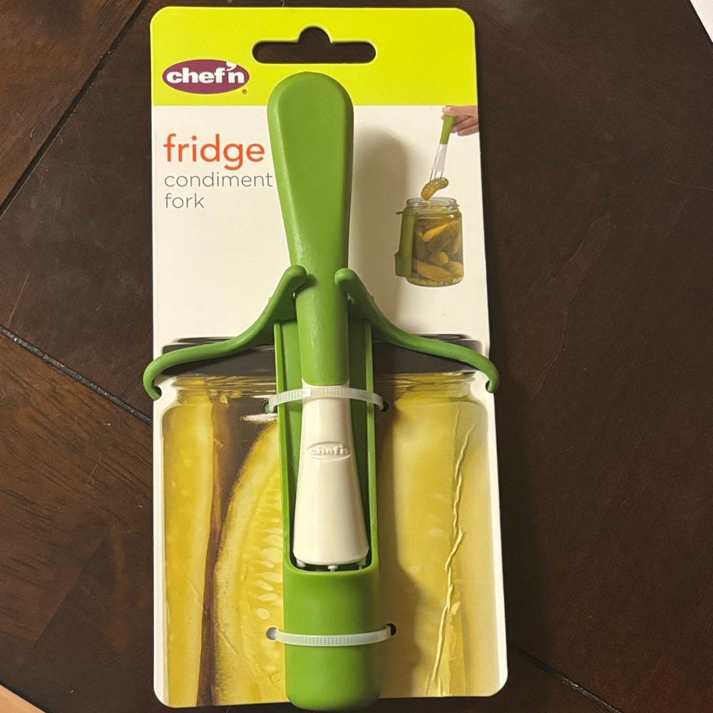 Green Fridge Condiment Fork